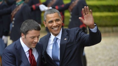 Barack Obama in Italia incontra Renzi