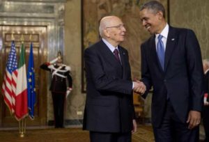 Barack Obama e Giorgio Napolitano