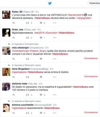 sconfitti 66 festival di Sanremo - Le fan di Valerio Scanu su Twitter