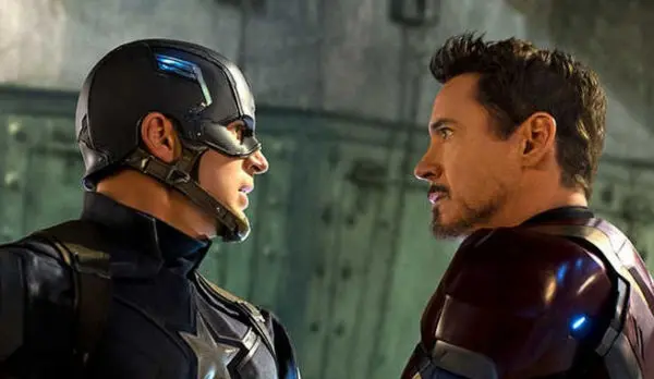 Iron Man contro Captain America in Captain America: Civil War