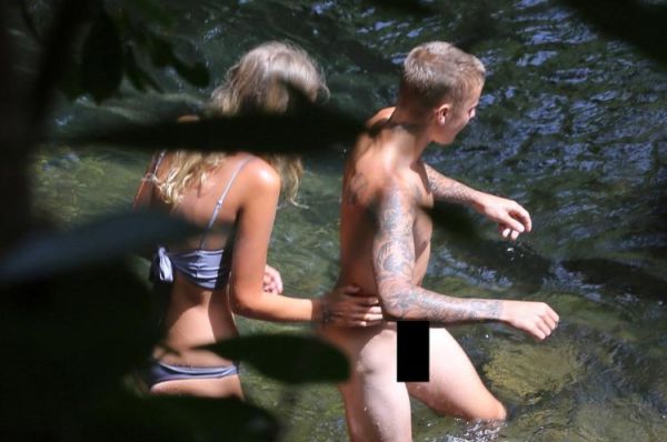 Justin Bieber nudo con Sahara Ray