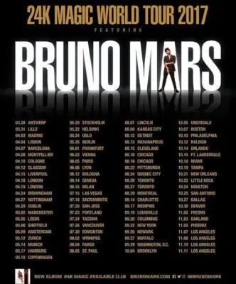 Bruno Mars - The 24K Magic World Tour