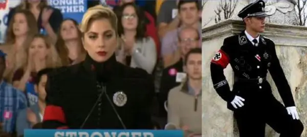 Lady Gaga vestita da nazista