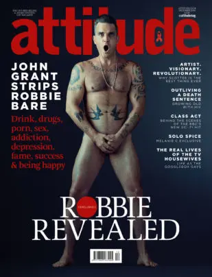 Robbie Williams posa completamente nudo