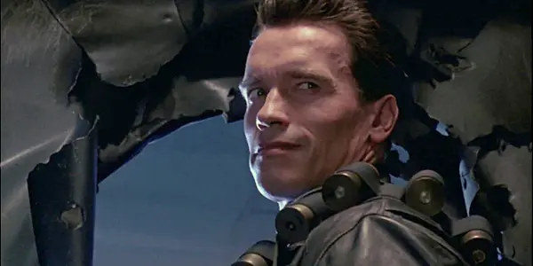 Arnold Schwarzenegger nel film Terminator