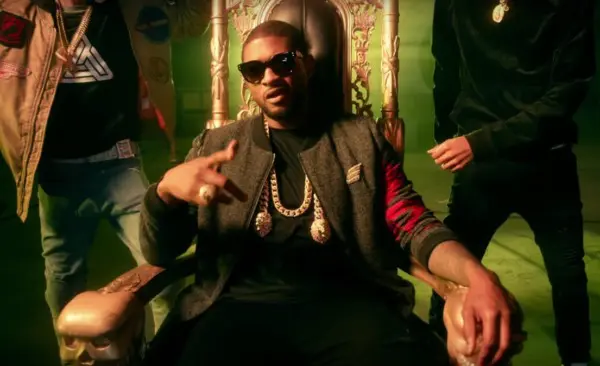 Usher nel video per Party di Chris Brown.