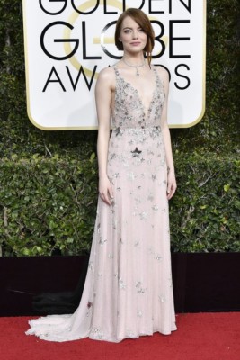 Emma Stone ai red carpet dei Golden Globe 2017