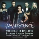 Evanescence concerto Regno Unito 14 giugno 2017
