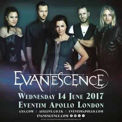 Evanescence concerto Regno Unito 14 giugno 2017