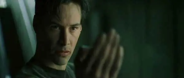 keanu reeves come neo in The Matrix del 1999