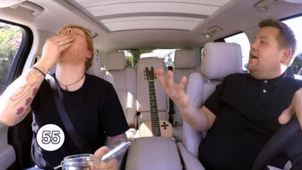 Ed Sheeran e James Corden al Carpool Karaoke