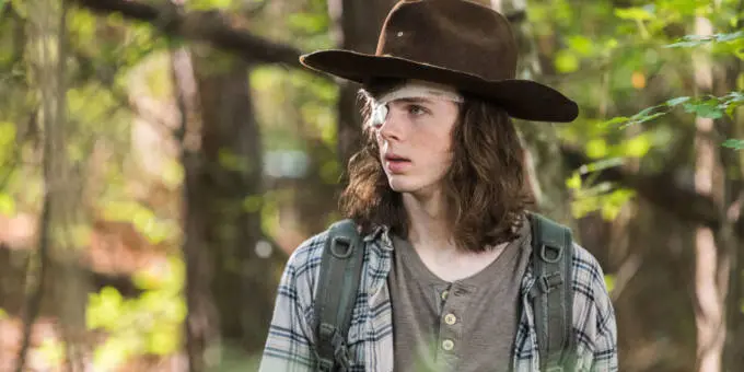 Chandler Riggs nel ruolo di Carl in "The Walking Dead"