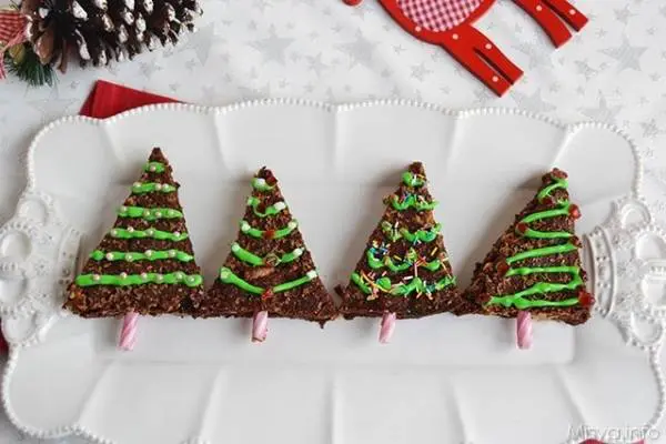 Brownies alberelli di Natale