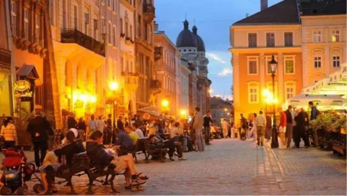 Un quartiere di Lviv