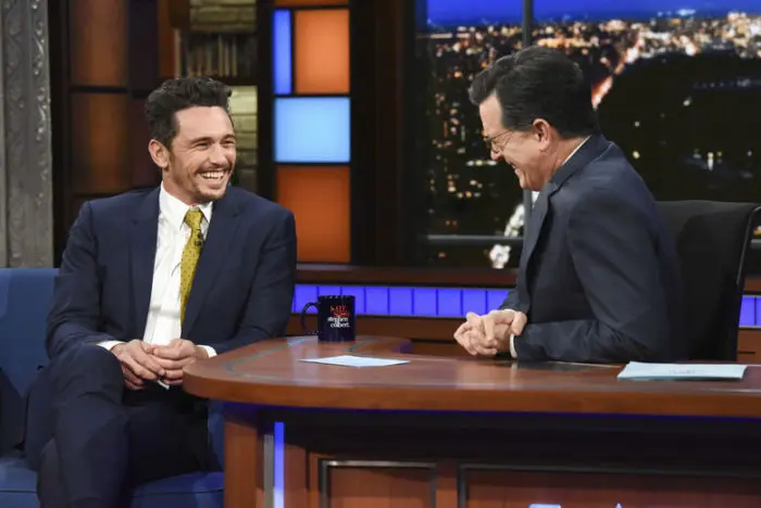 Immagine dell'intervista di James Franco a  The Late Show with Stephen Colbert