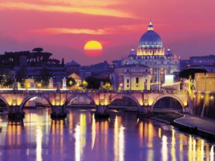 Roma al tramonto