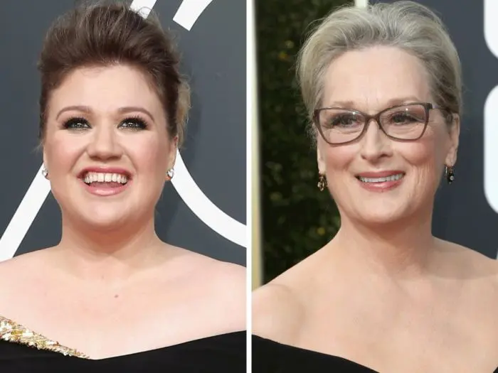 Immagine di Kelly Clarkson e Maryl Streep ai Golden Globes 2018