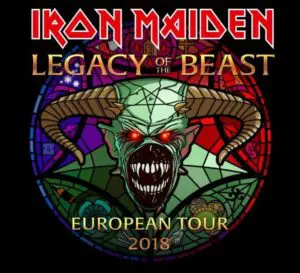 concerti serate milanesi 9 15 luglio 2018 - foto flyer nuovo tour Iron Maiden "Legady of the Beast"