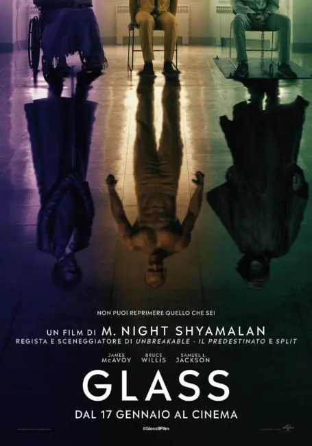 Primo poster italiano ufficiale del film "Glass"