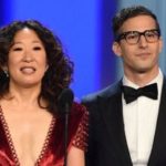 I presentatori dei Golden Globes 2019: Sandra Oh e Andy Semberg