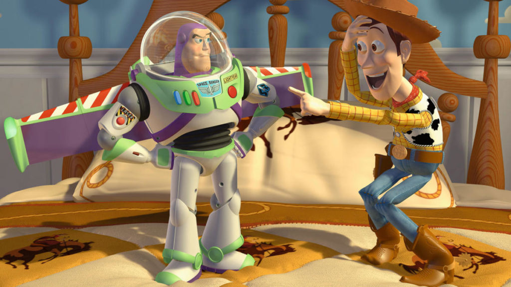 Woody e Buzz in Toy Story