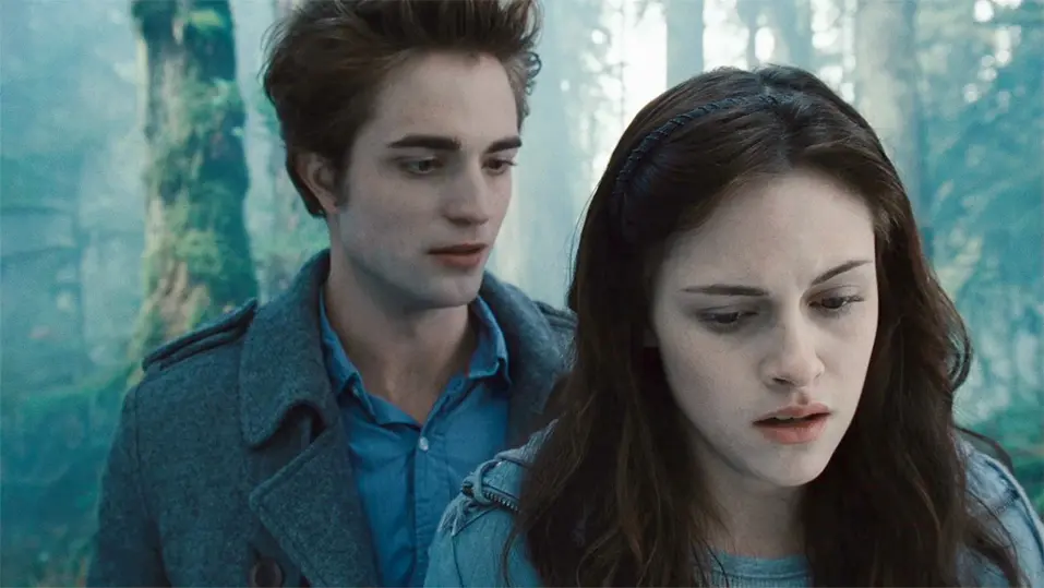 Pattinson e la Stewart in Twilight