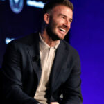 David Beckham sorridente ad un evento