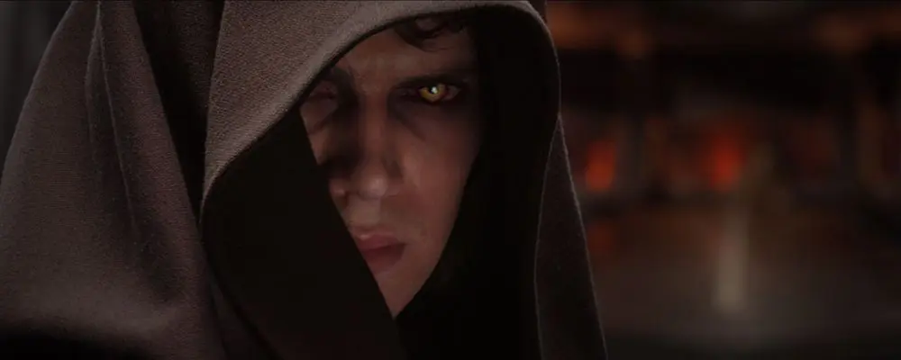 Hayden Christensen nel ruolo di Anakin Skywalker