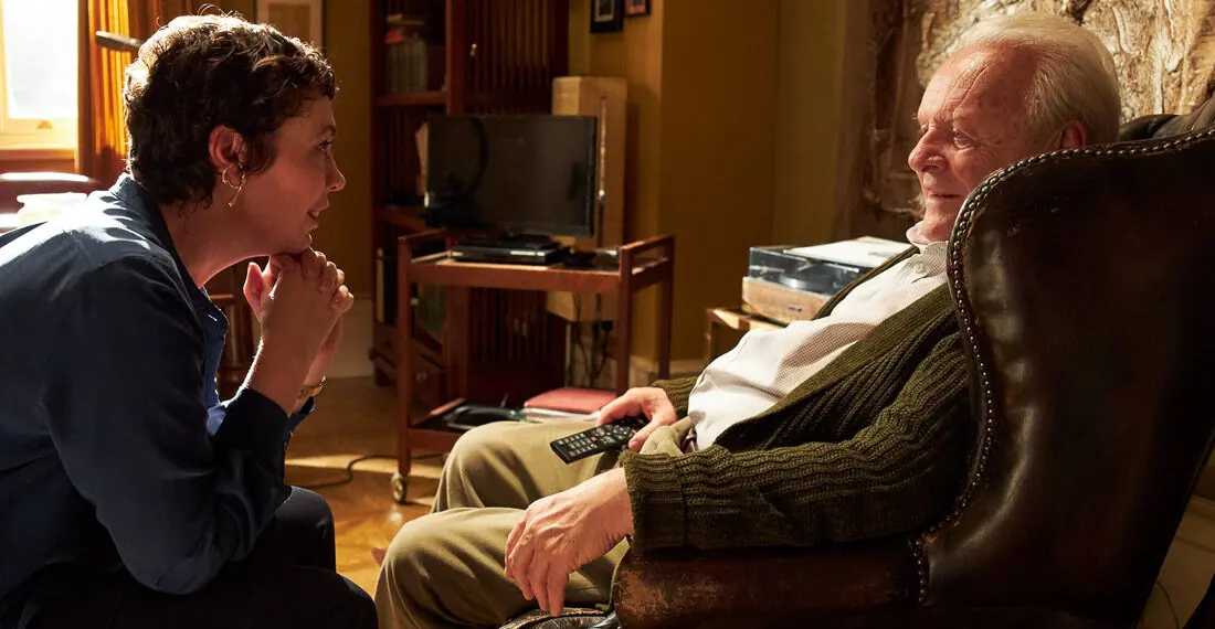 Anthony Hopkins e Olivia Colman in The Father