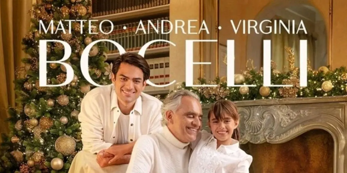 Andrea Bocelli con i figli Virginia e Matteo