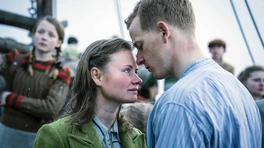 Kristine Hartgen e Carl Martin Eggesbø in una scena di Narvik.