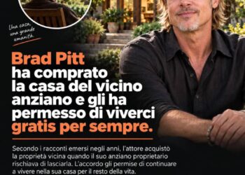 Brad Pitt comprò la casa del vicino anziano e gli permise di restarci gratis fino alla morte: la storia vera dietro il post virale