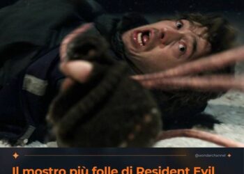 Il mostro più folle di Resident Evil non nasce soltanto al computer dietro quella massa di corpi c’erano veri performer legati insieme