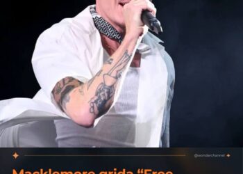 Macklemore grida “Free Palestine” al concerto di Ed Sheeran e scatta la petizione per cacciarlo dal tour