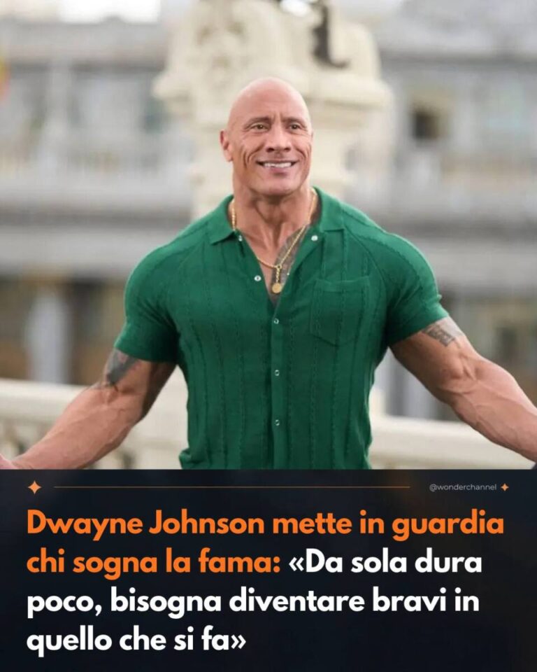 Dwayne Johnson mette in guardia chi sogna la fama: «Da sola dura poco, bisogna diventare bravi in quello che si fa»