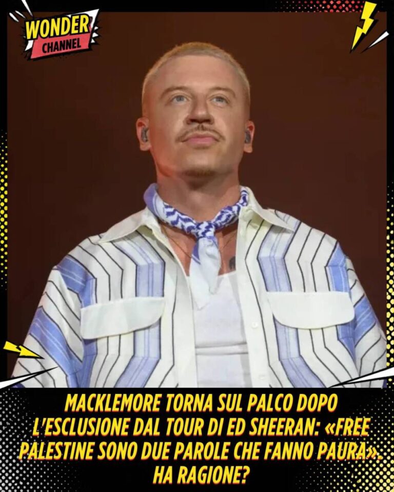 Macklemore torna sul palco dopo l'esclusione dal tour di Ed Sheeran «Free Palestine sono due parole che fanno paura». Ha ragione