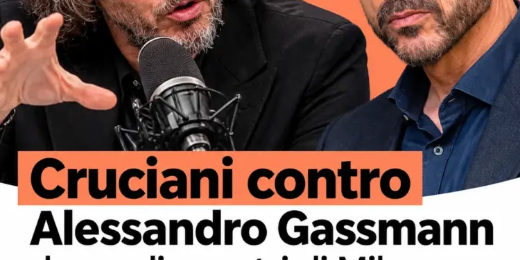 Cruciani contro Alessandro Gassmann dopo gli scontri di Milano: «Dovrebbe vergognarsi». E lo attacca anche per le pubblicità